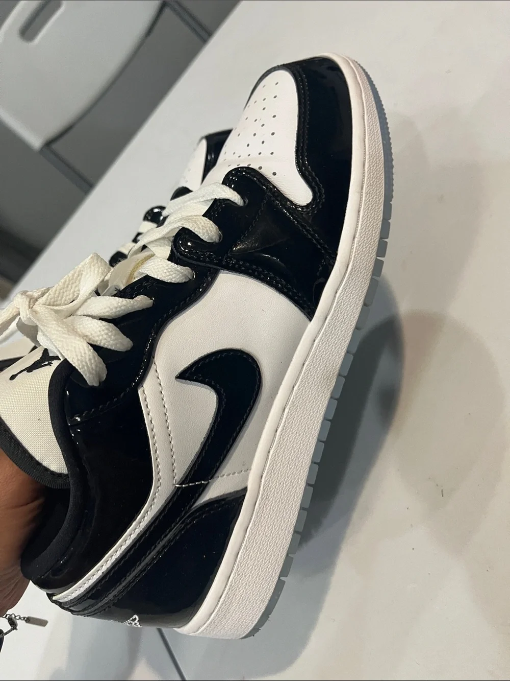 Nike Kids Black and White Low-Top Sneakers